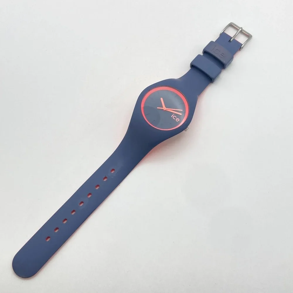 Ice Watch Duo Men's Watch 39mm Gray Neon Orange WR 100M New Battery 9